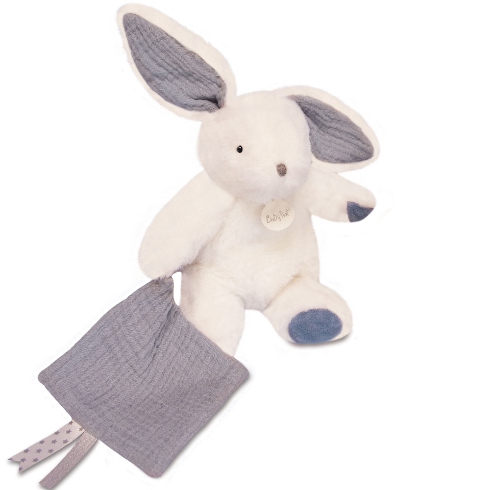 Pantin lapin gris 25 cm : DOUDOU BOTANIC BIO - BCD JEUX