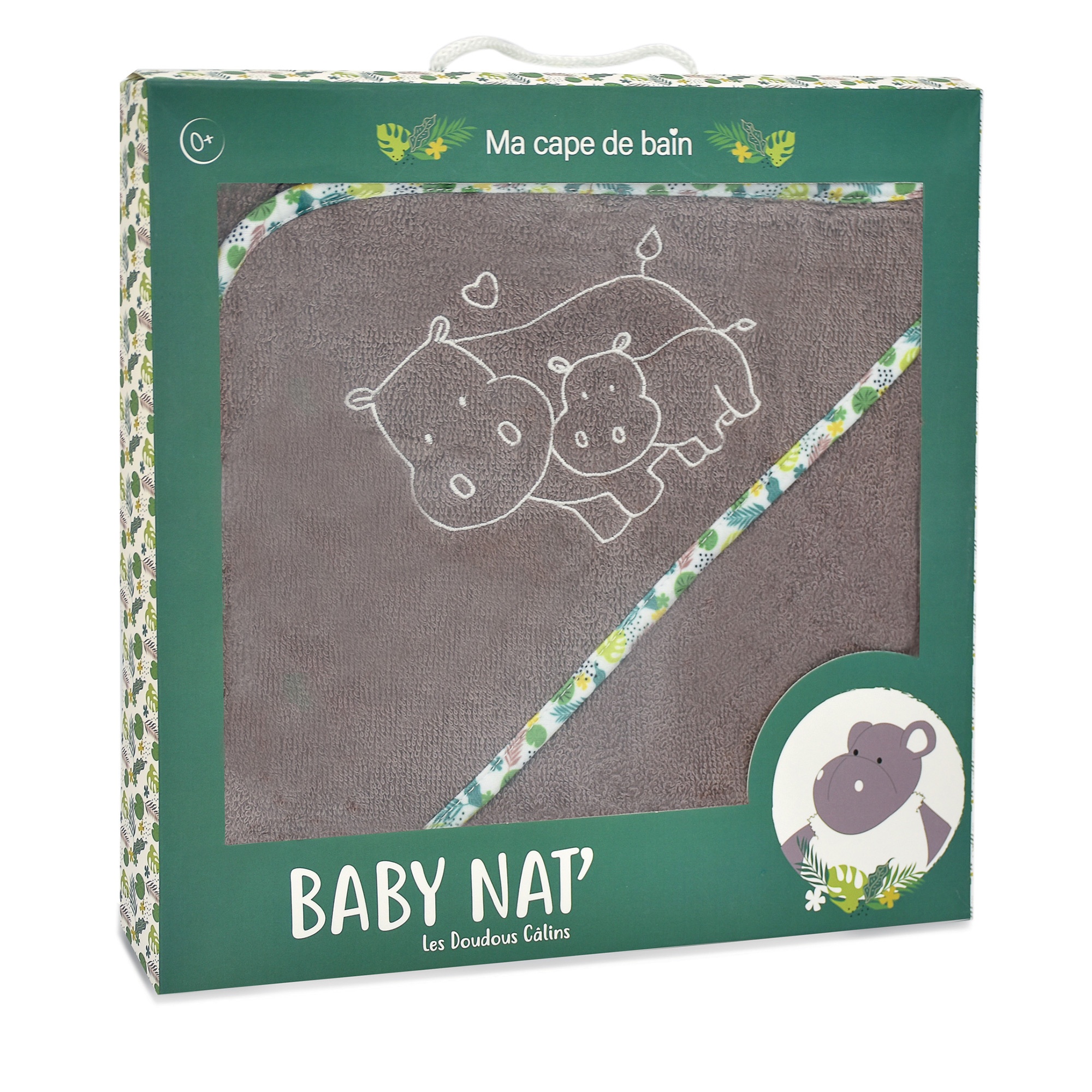 Baby Nat' doudou attache sucette éléphant Eglantine rose - DOUDOU STORE